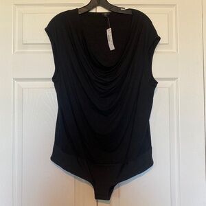 NWT CUTE J.CREW BLACK BLOUSE BODYSUIT XL